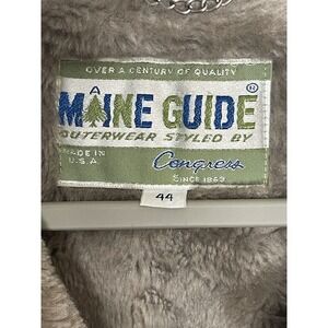 Maine Guide Men's Taupe Coat Button Notch Collar Lined 44 Regular